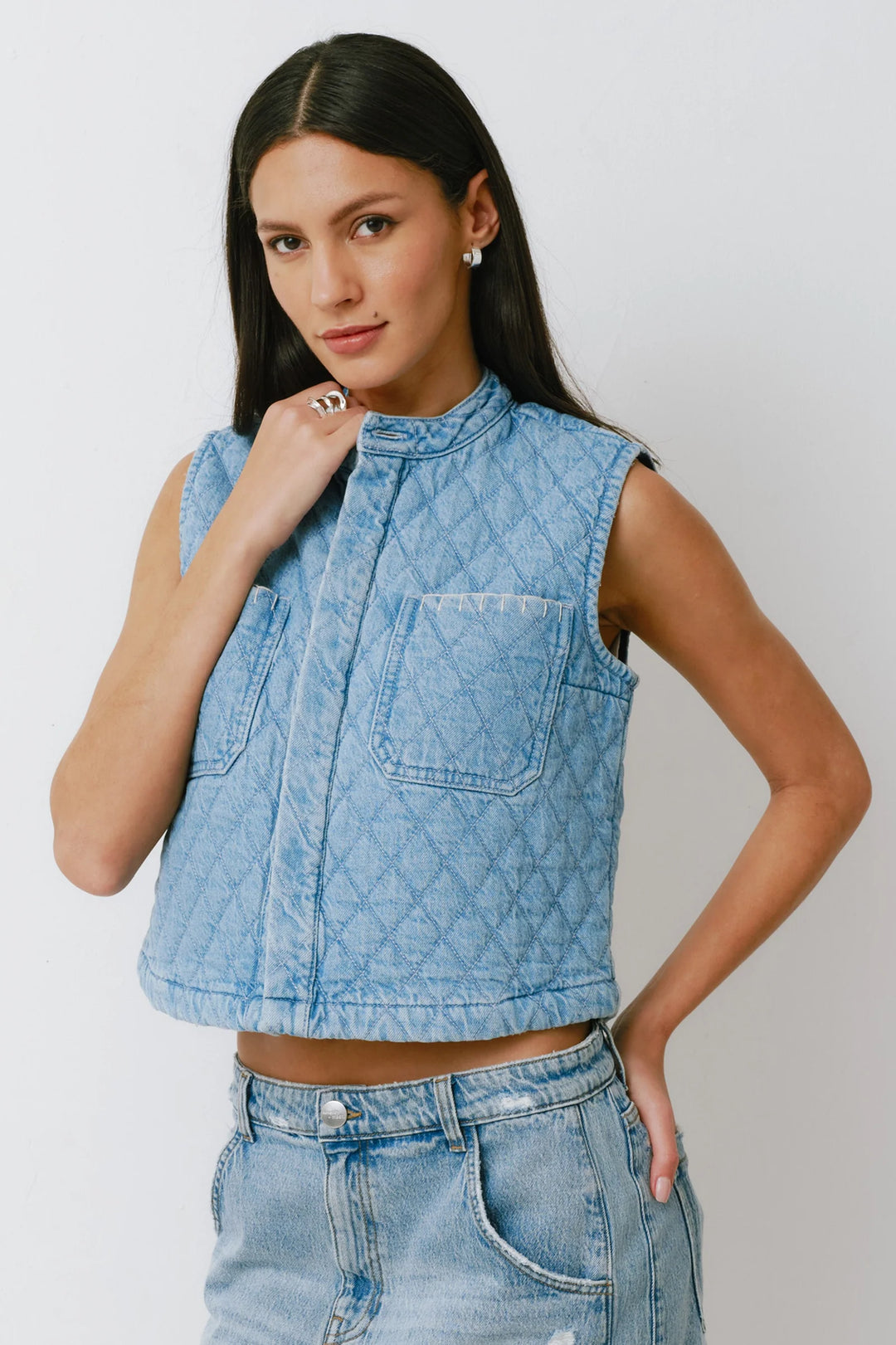 Quilted Pablo Waistcoat - Summer Sky