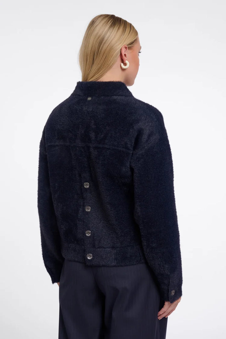 Bubbly Boxy Jacket - Dark Navy