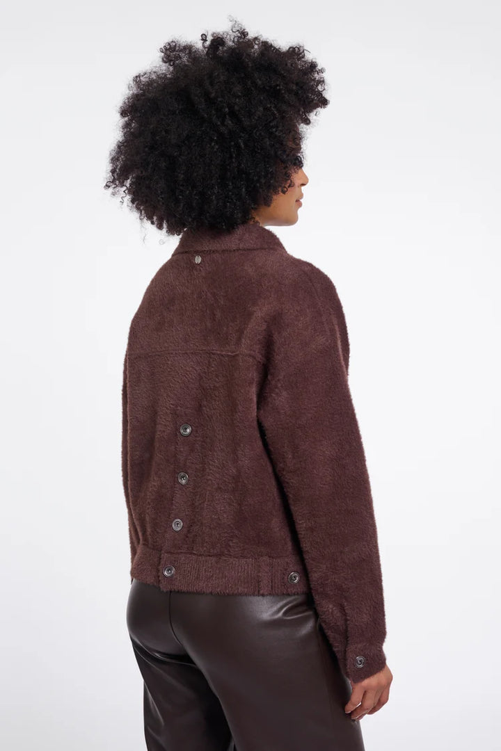 Bubbly Boxy Jacket - Coffee Roast