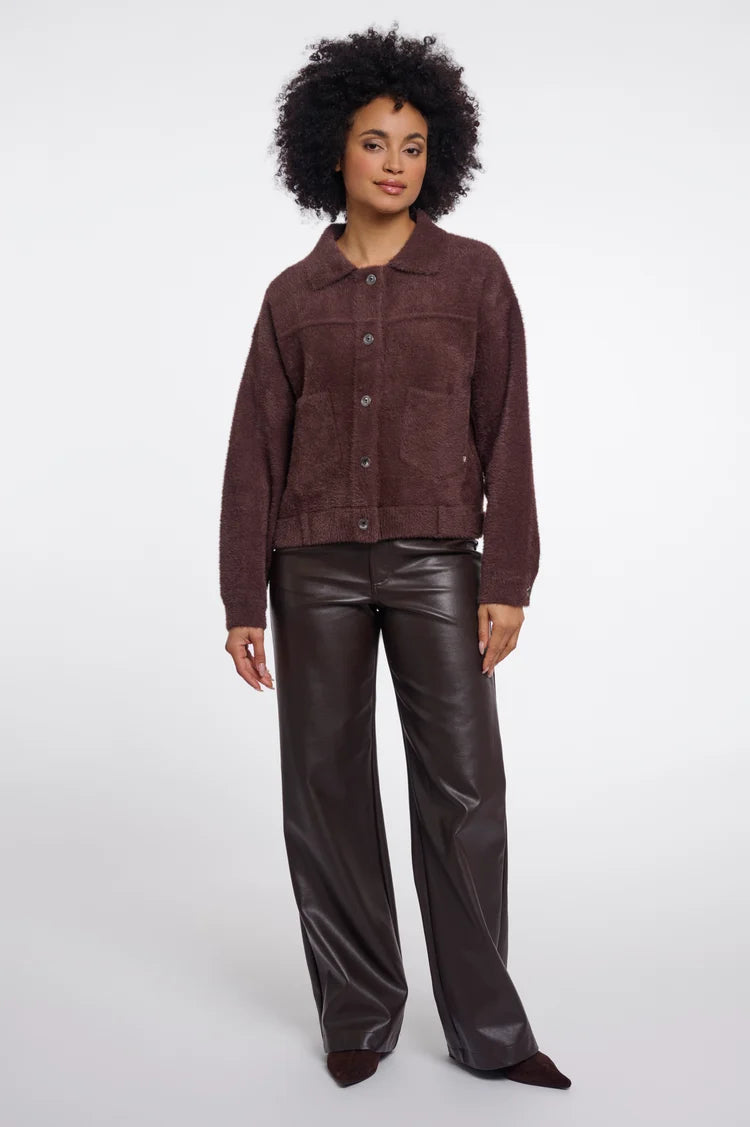 Bubbly Boxy Jacket - Coffee Roast