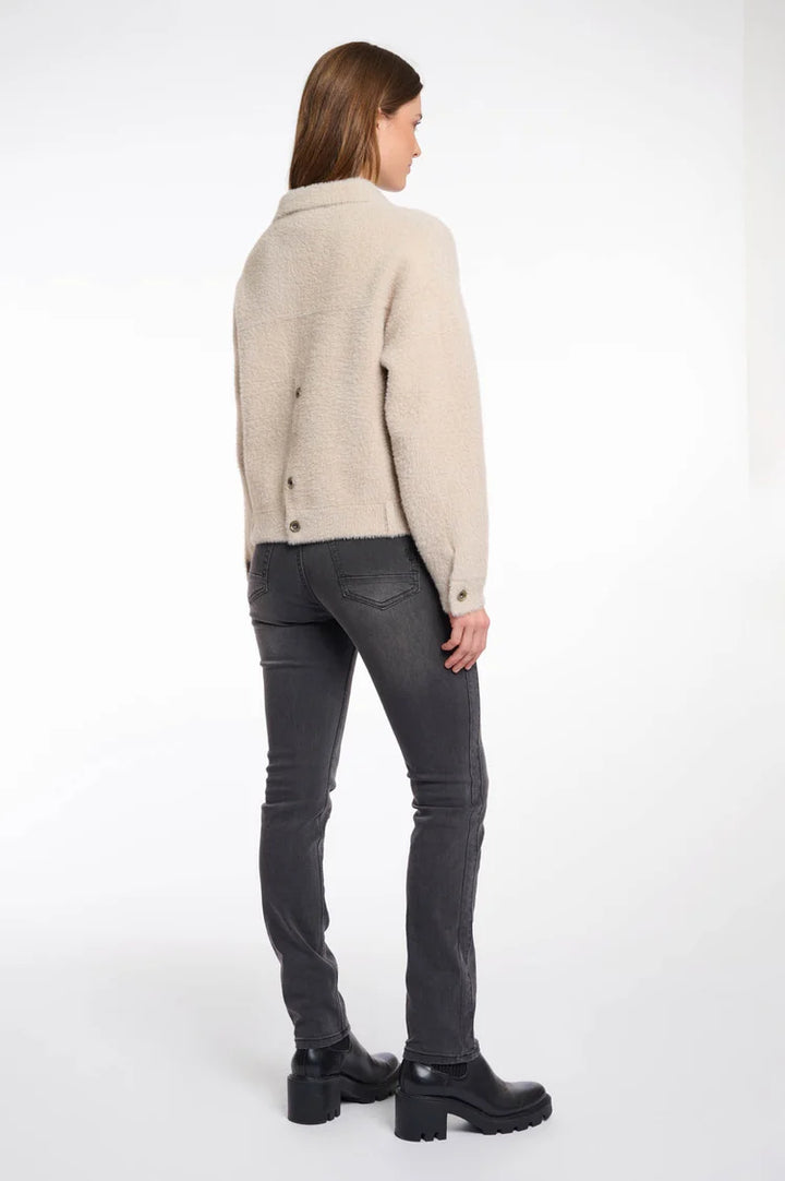 Bubbly Boxy Jacket - Fudge Cloak
