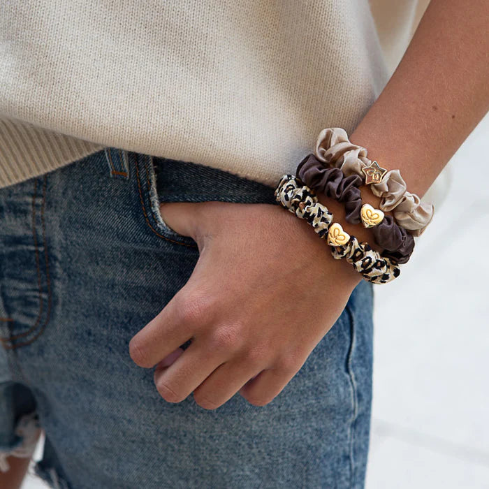 By Eloise Leopard Luxe Silk Scrunchie Set