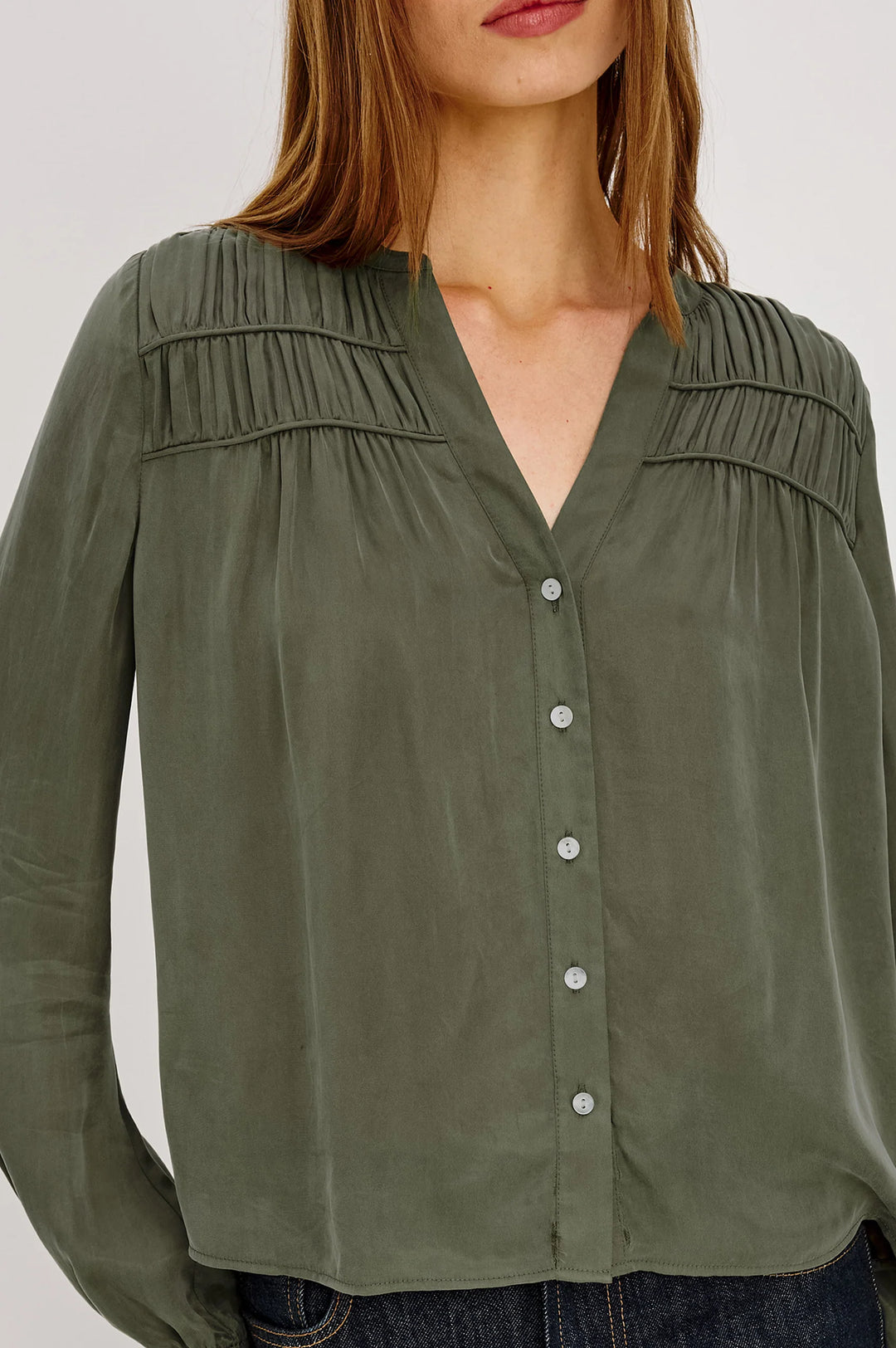 Cadence Blouse - Washed Olive