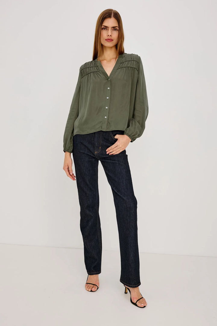 Cadence Blouse - Washed Olive