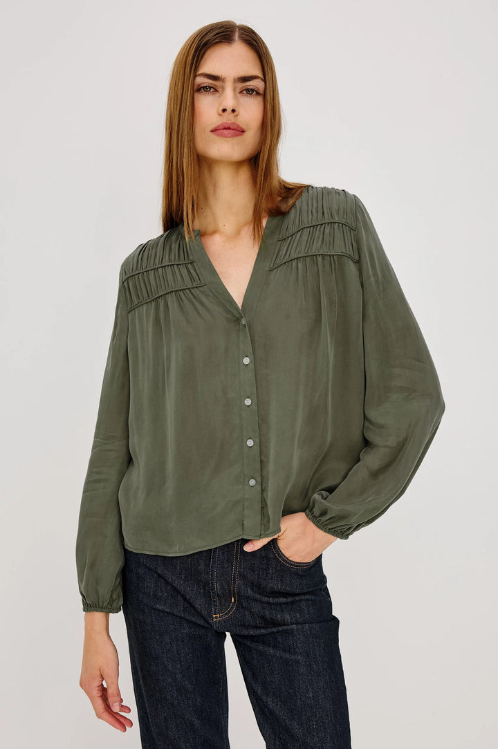 Cadence Blouse - Washed Olive