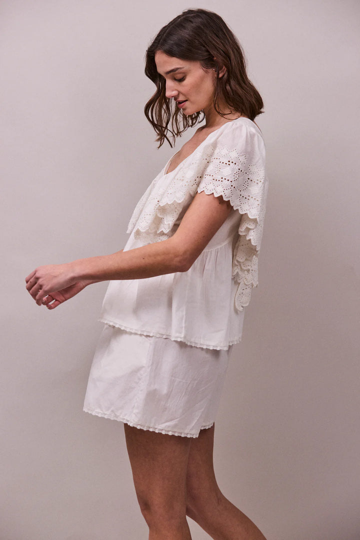 Camelia Top - Vintage White