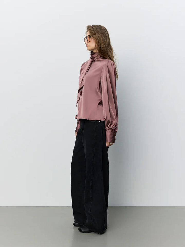Carinasw Satin Shirt - Dusty Plum