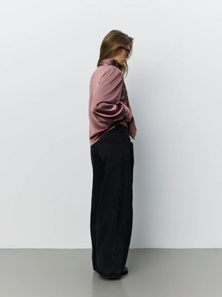 Carinasw Satin Shirt - Dusty Plum