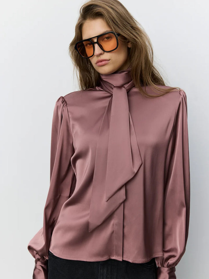 Carinasw Satin Shirt - Dusty Plum