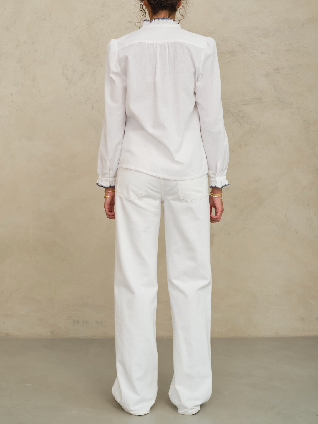 Chrissie Long Sleeve Top - Ivory