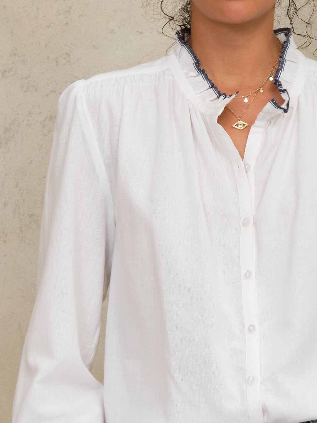 Chrissie Long Sleeve Top - Ivory