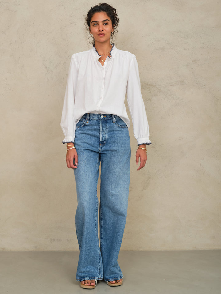 Chrissie Long Sleeve Top - Ivory