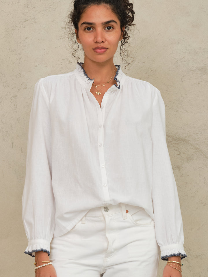 Chrissie Long Sleeve Top - Ivory