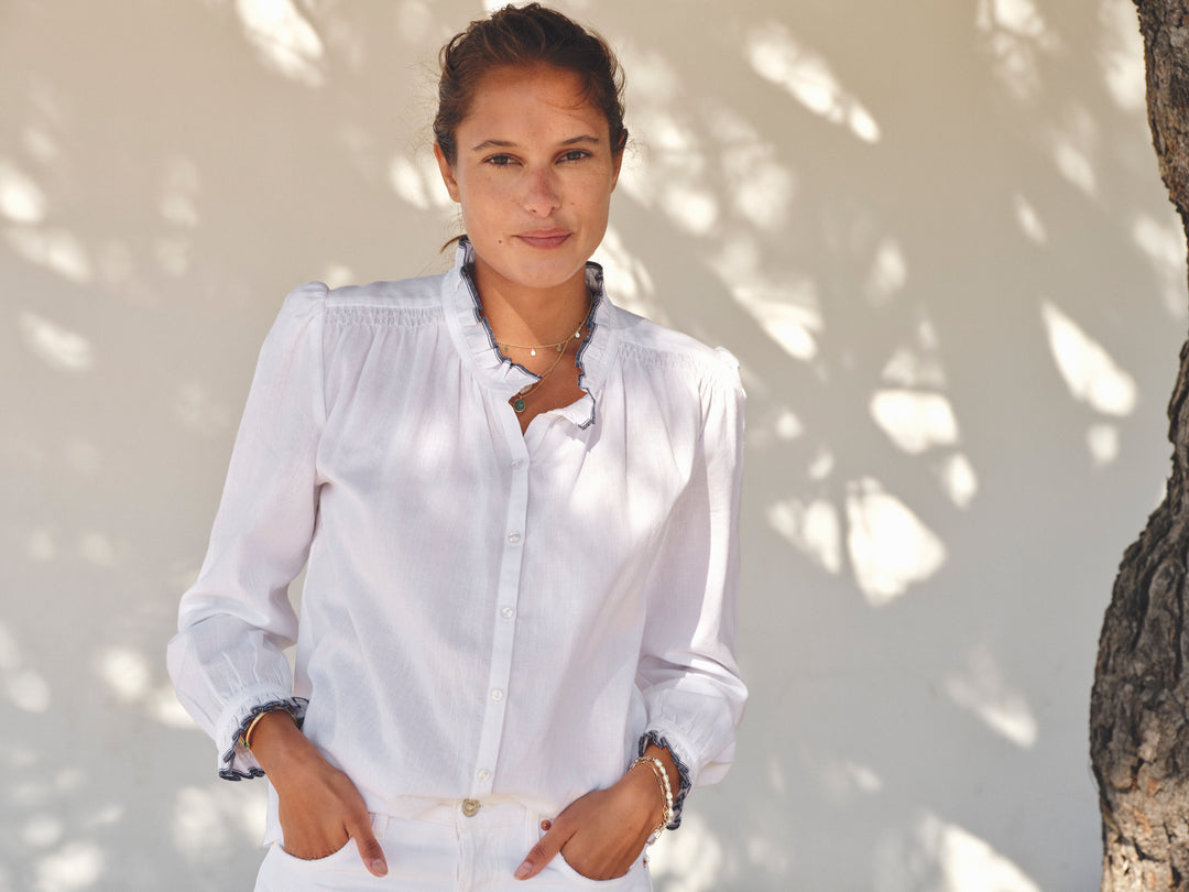 Chrissie Long Sleeve Top - Ivory