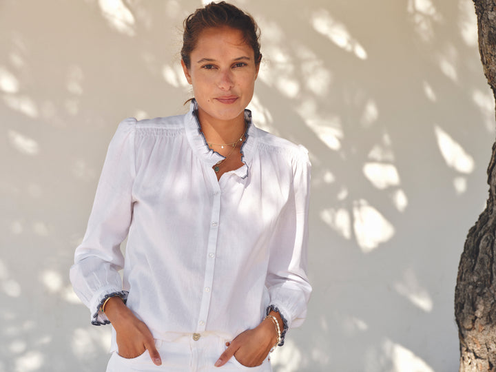Chrissie Long Sleeve Top - Ivory