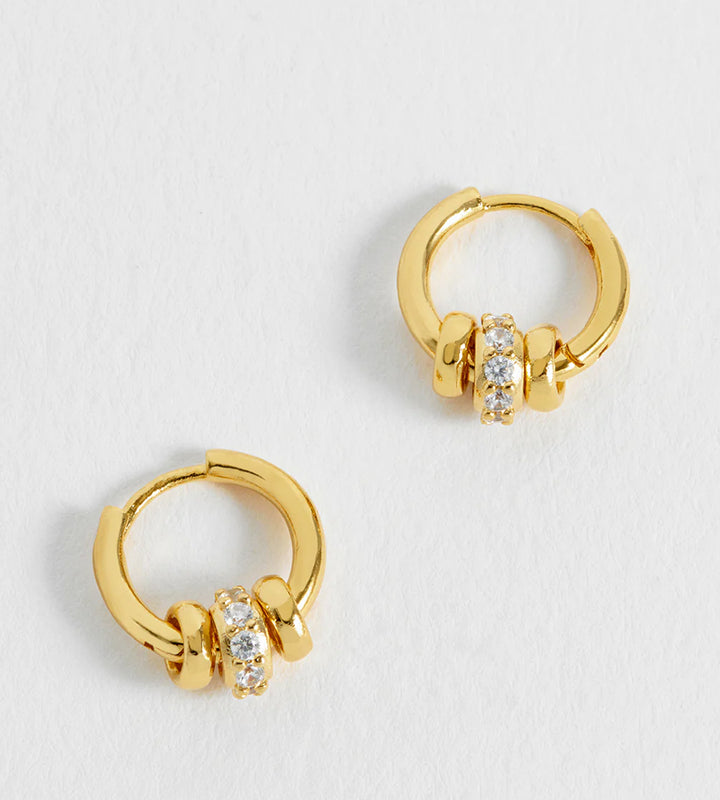 EBE6898G triple disc hoop earrings