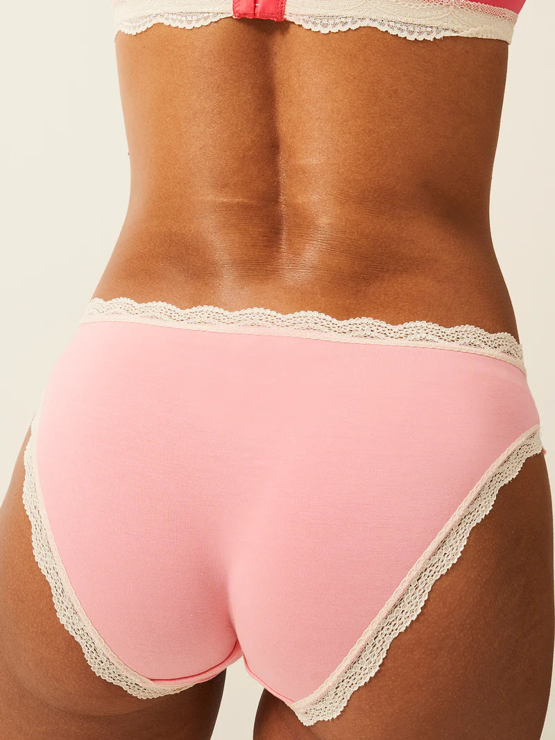 Classic Knicker - Geranium Pink And Buttercream