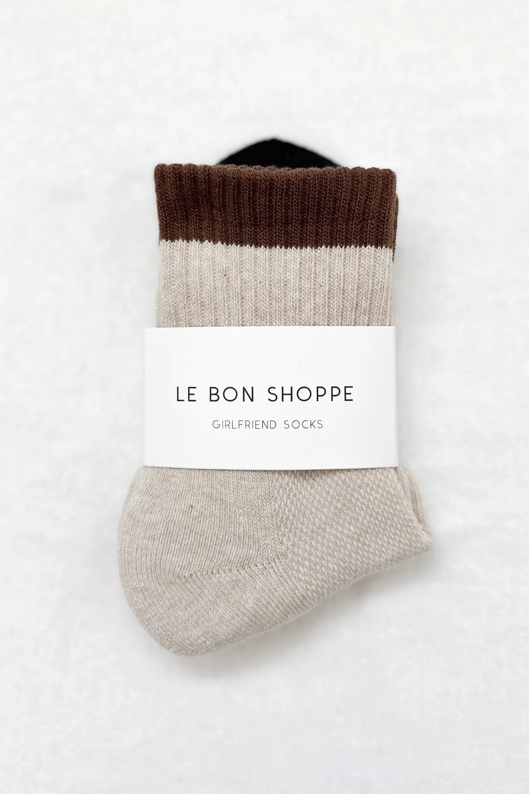 Colour Block Girlfriend Socks - Black Coffee