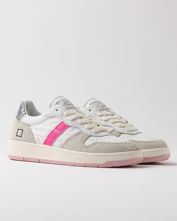 Court Shiny White-Fuxia