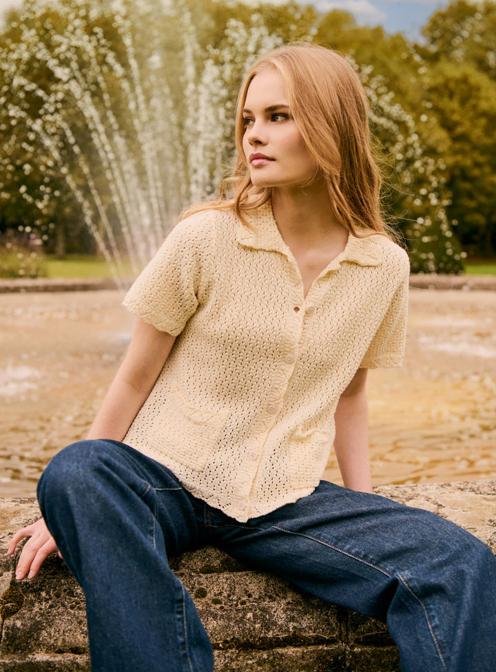 Mina Knitted Top - Ecru