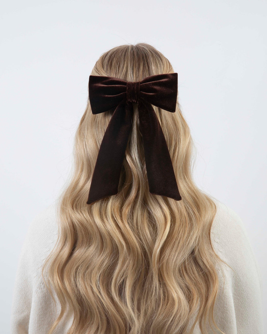 The Chocolate Brown Velvet Hair Bow