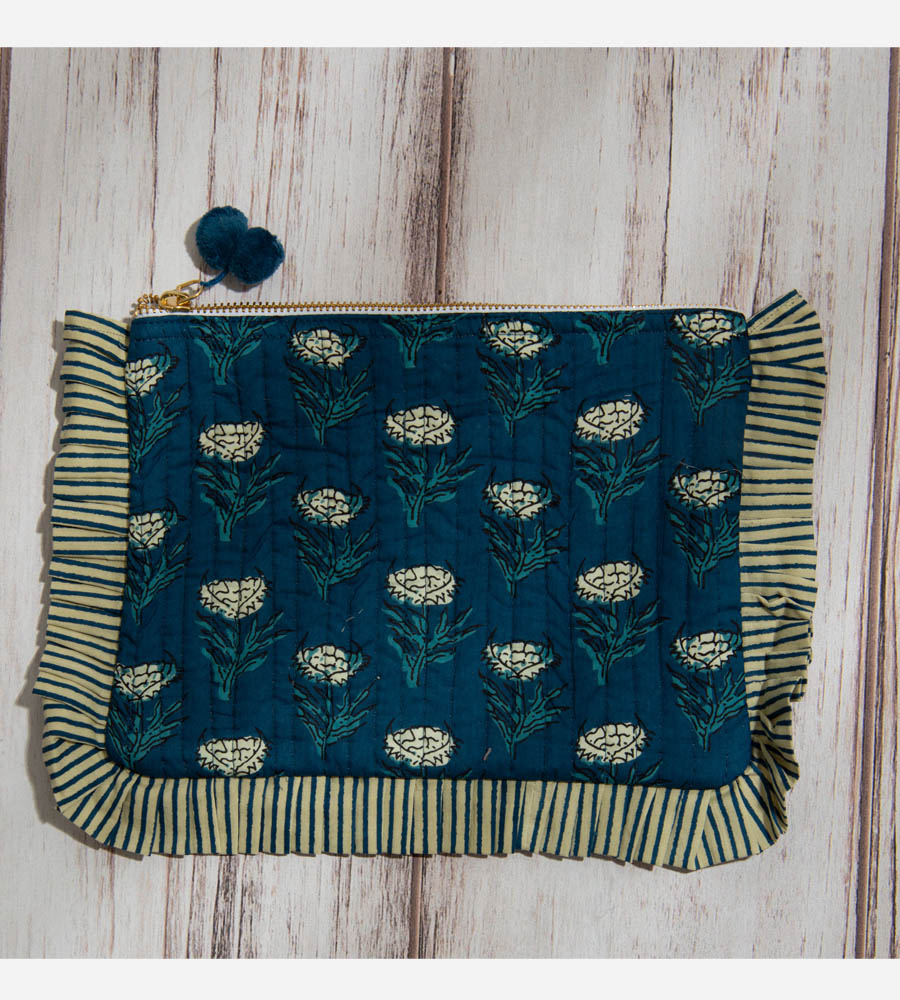 Millie Pouch in Night Sky Flower