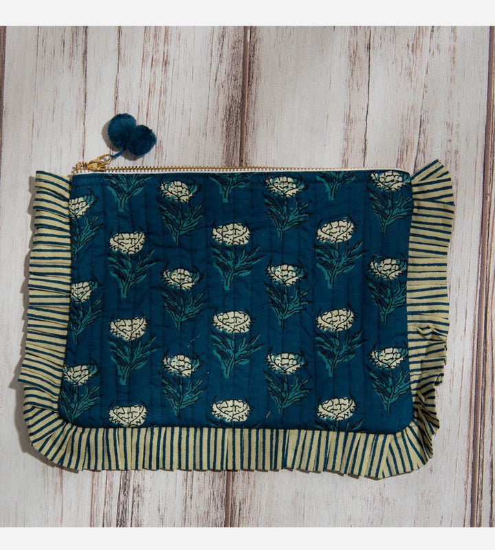 Millie Pouch in Night Sky Flower