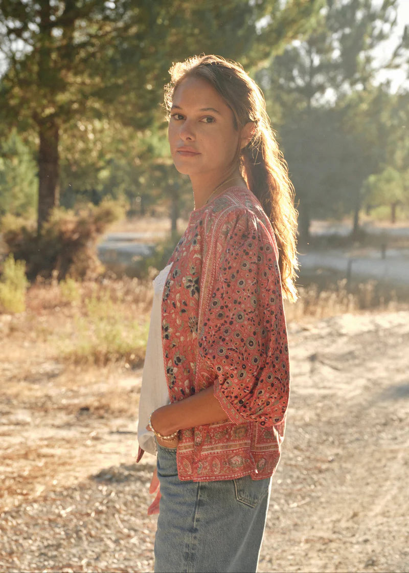 Darla Print Jacket - Rose/Multi