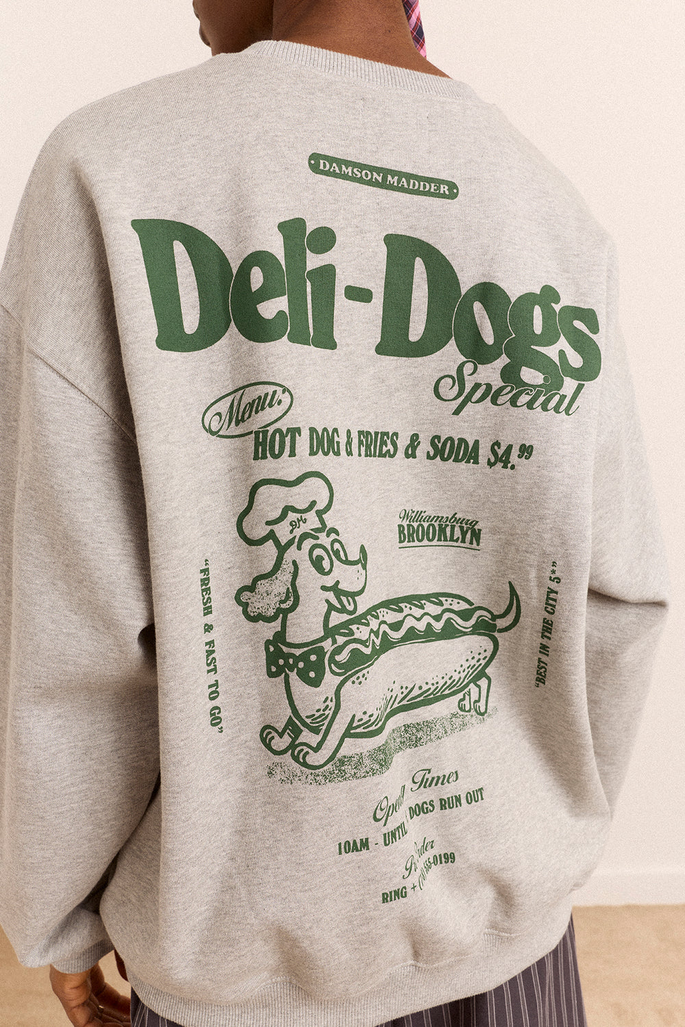 Deli Dog Sweatshirt Grey Marl