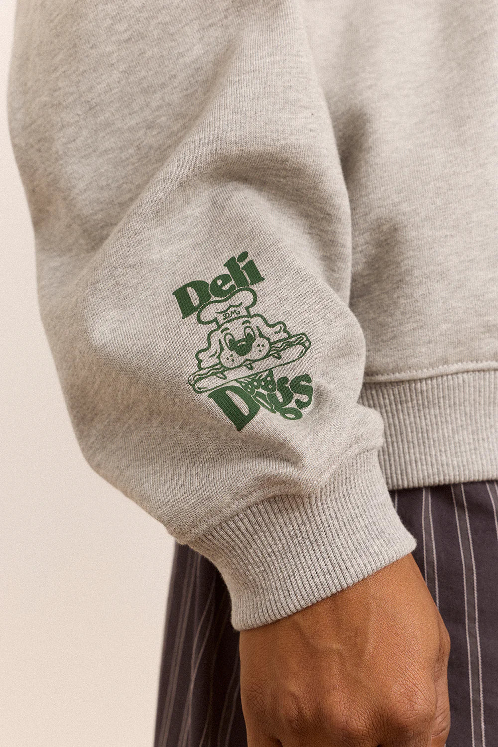 Deli Dog Sweatshirt Grey Marl