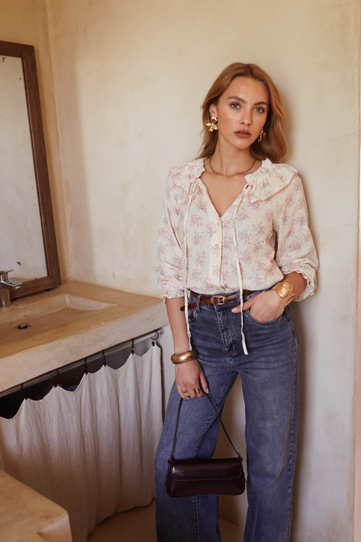 Fleur Pink Rose Blouse - R6306