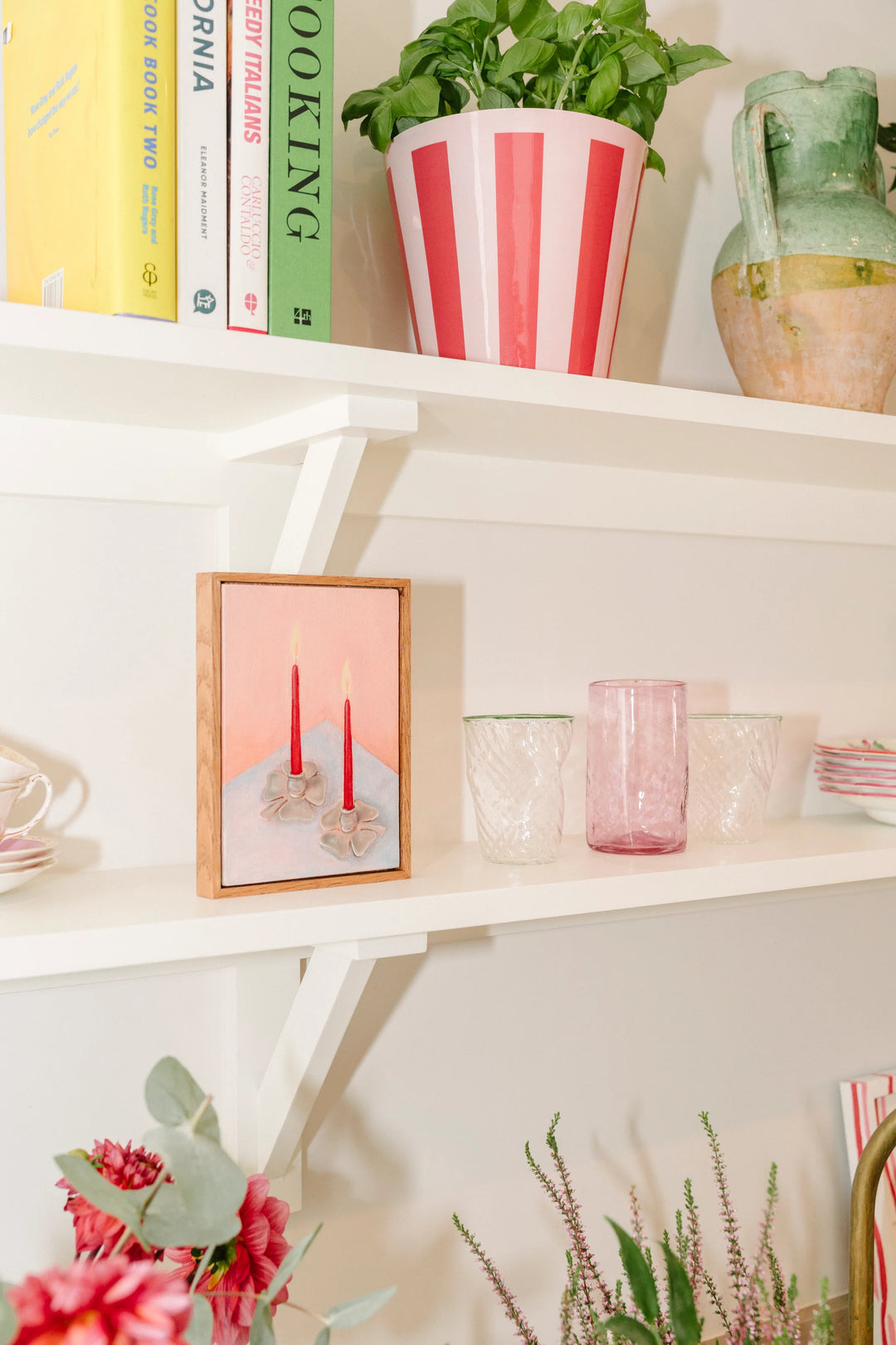 The Penny Planter Pink & Red Stripe