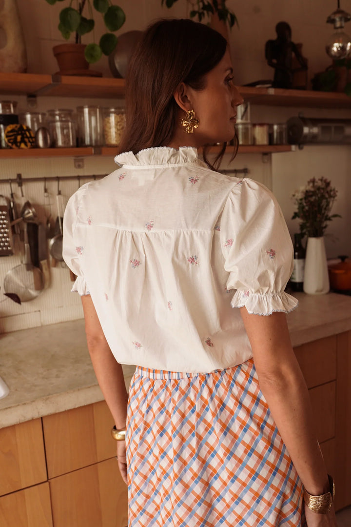Katie Top With Embroidery
