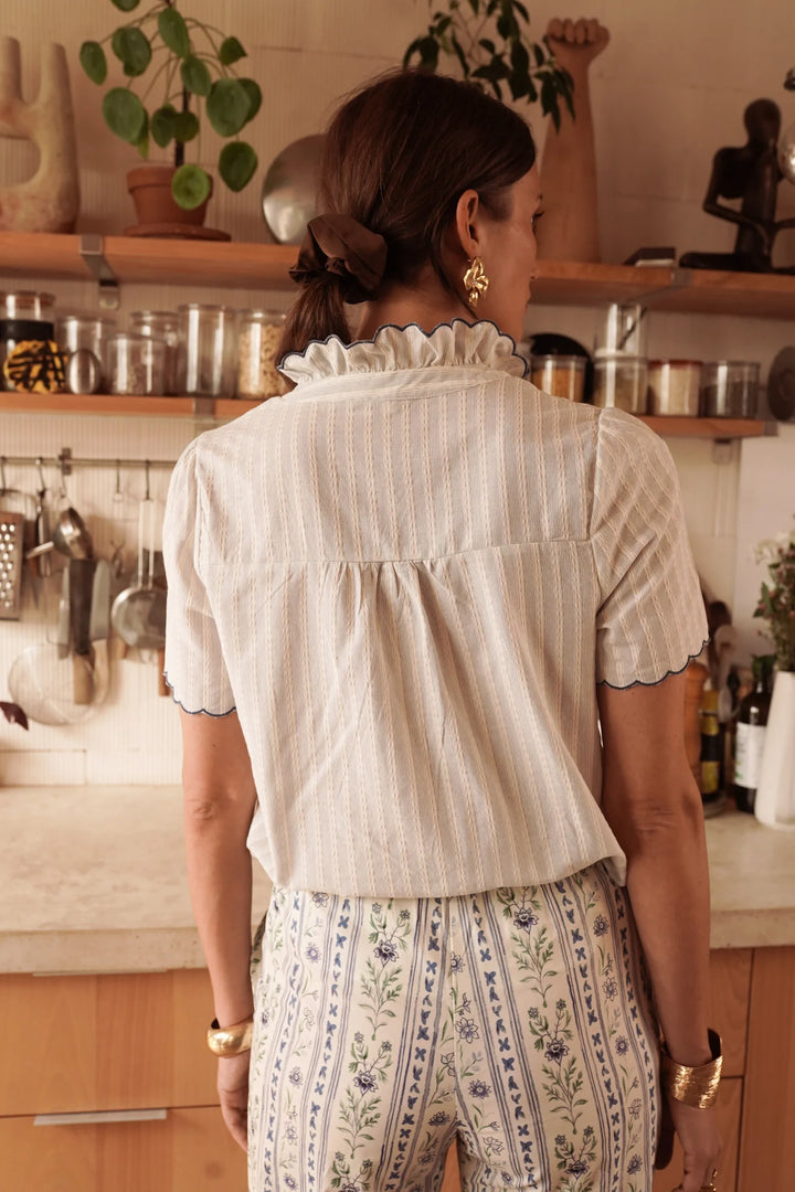 Q3284 Shirt Bleu