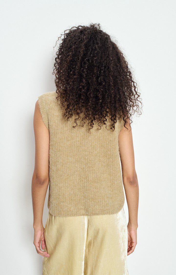 East Sleeveless Cardigan - Melange Sand