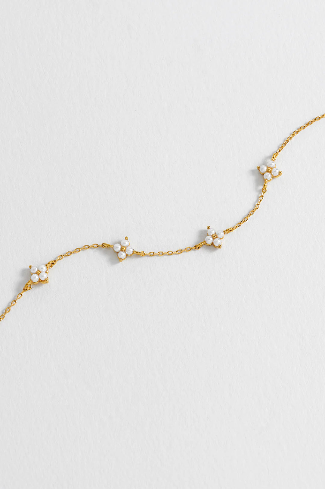 EBB6873G Pearl multi flower bracelet