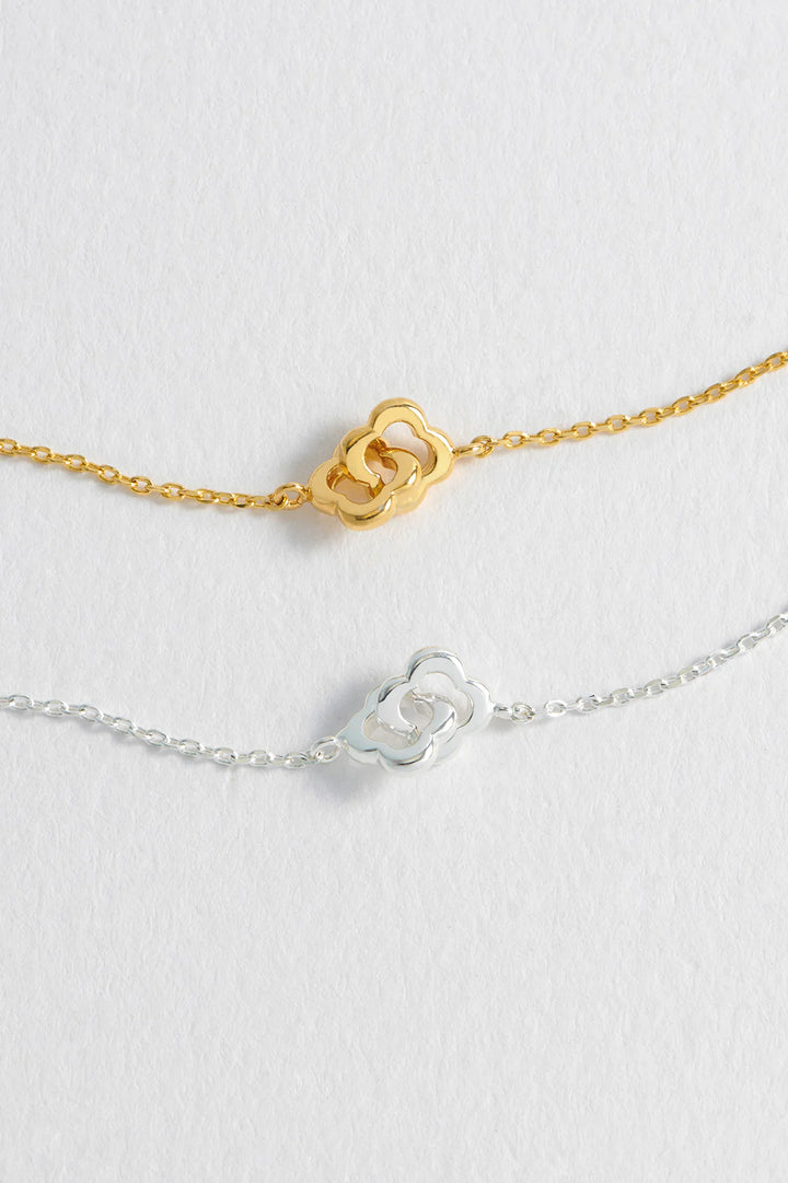EBB6874G Double linked flower bracelet