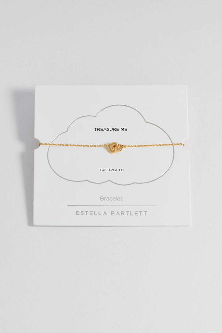EBB6874G Double linked flower bracelet