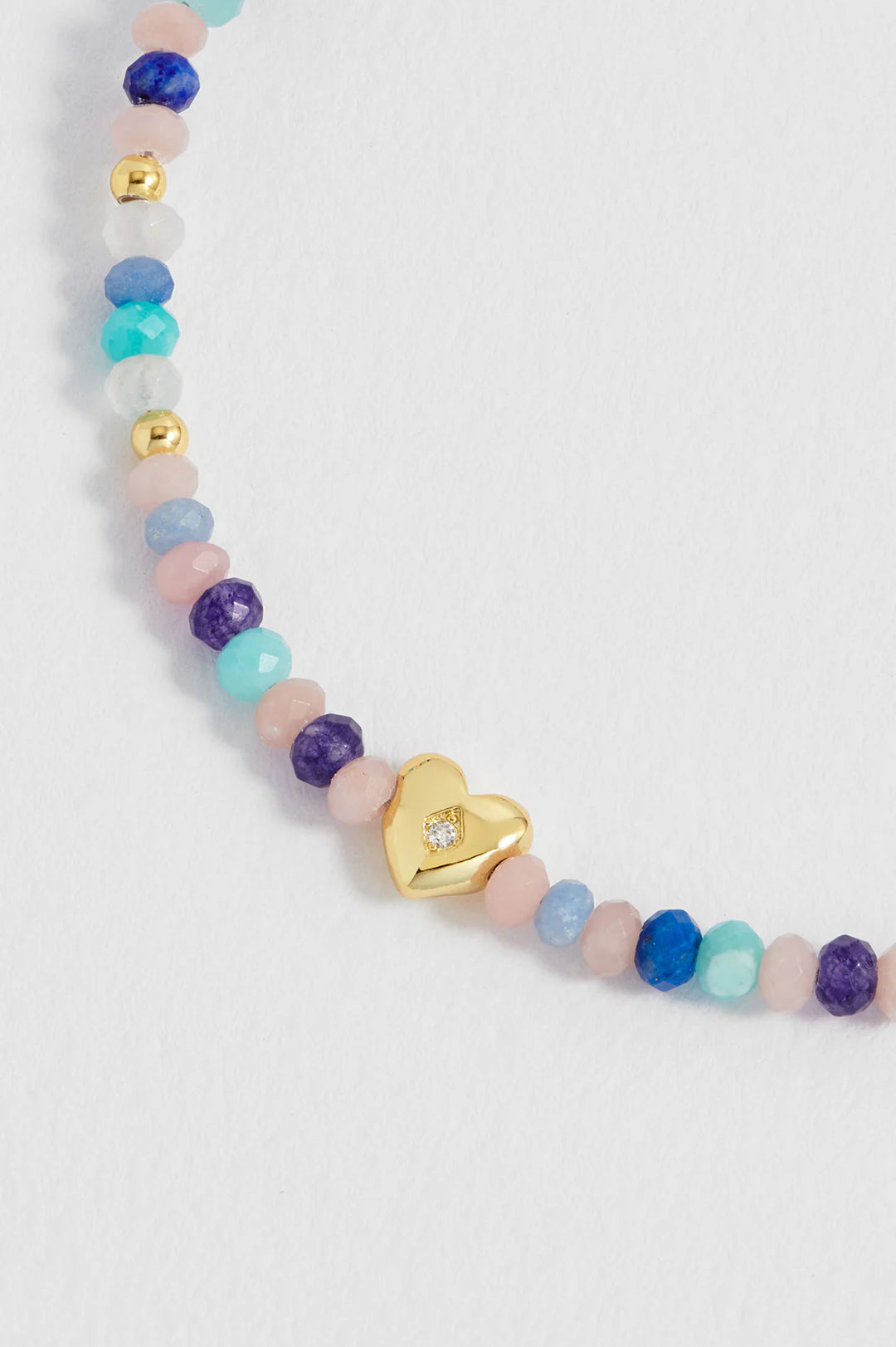 EBB7123G Pastel Gemstone Heart CZ Amelia Bracelet