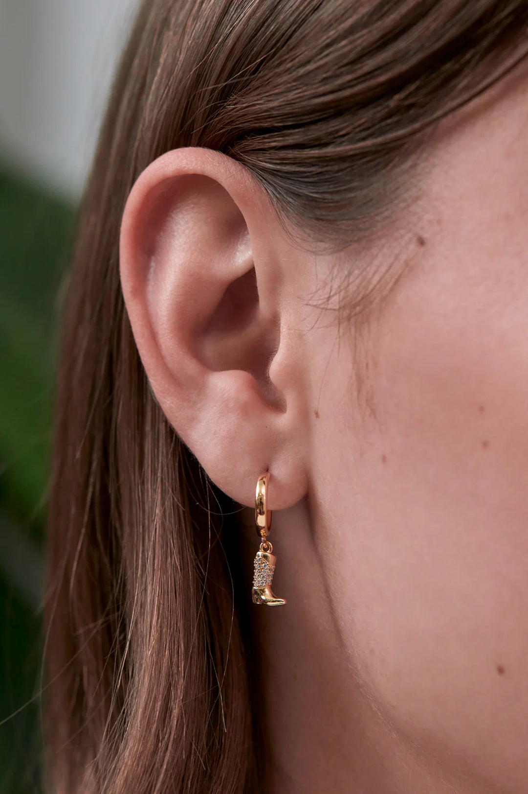 EBE6318G Cowboy Hoop Earrings