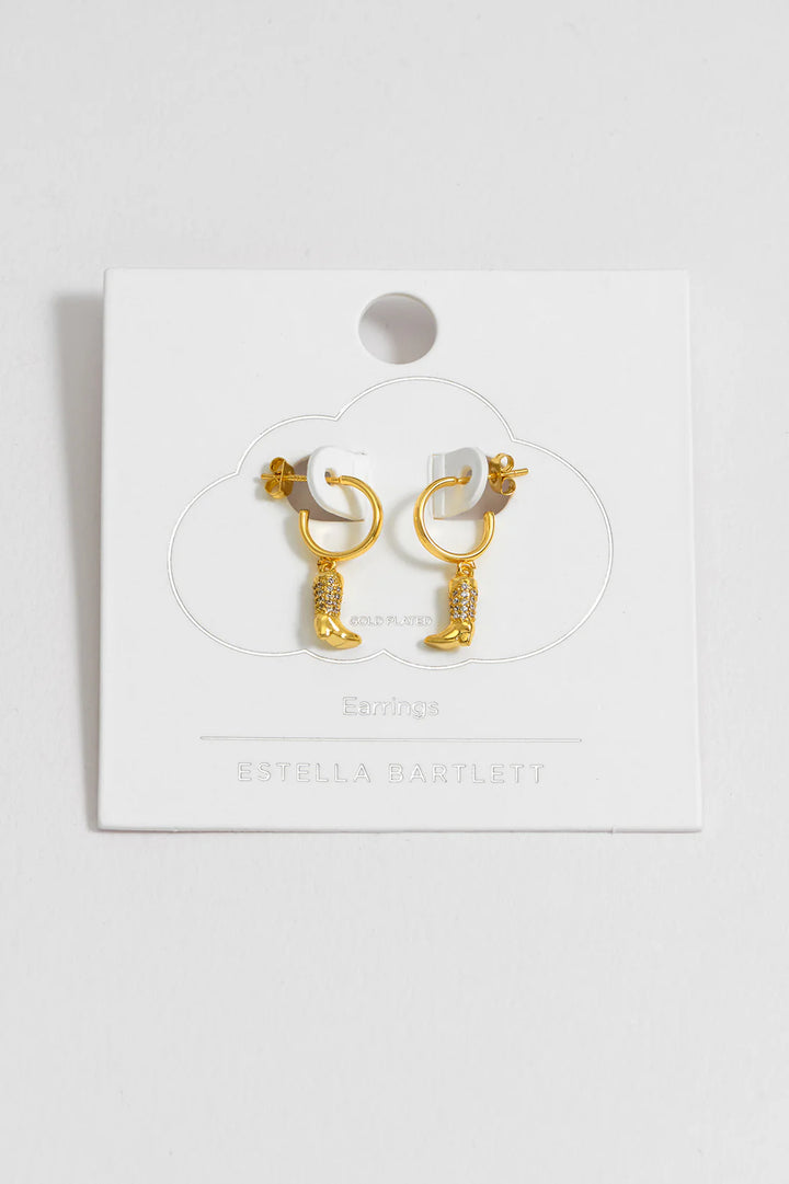 EBE6318G Cowboy Hoop Earrings