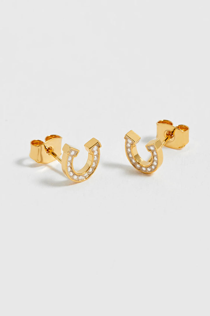 EBE6893G pearl horseshoe earrings