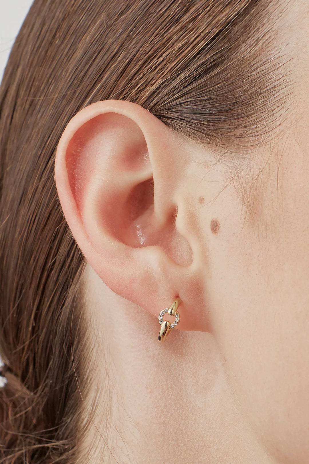 EBE6900G pave circle hoop earrings