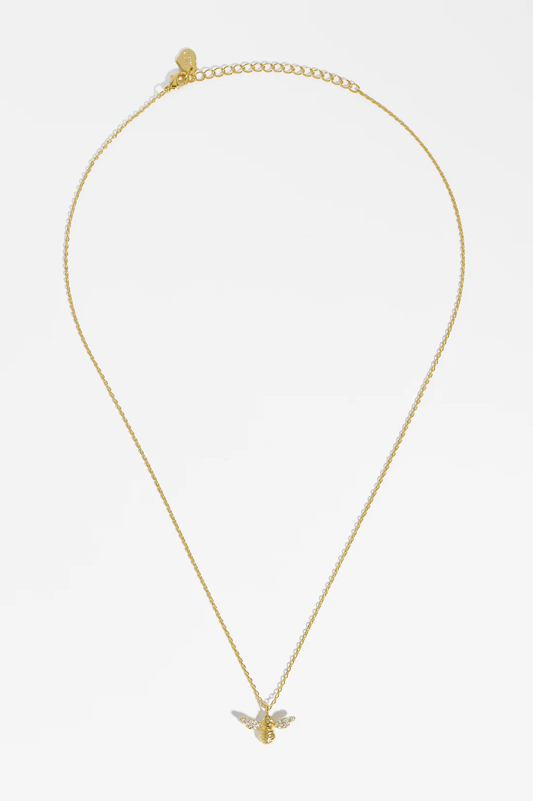 EBN5355G Bee Necklace Sparkle Wings