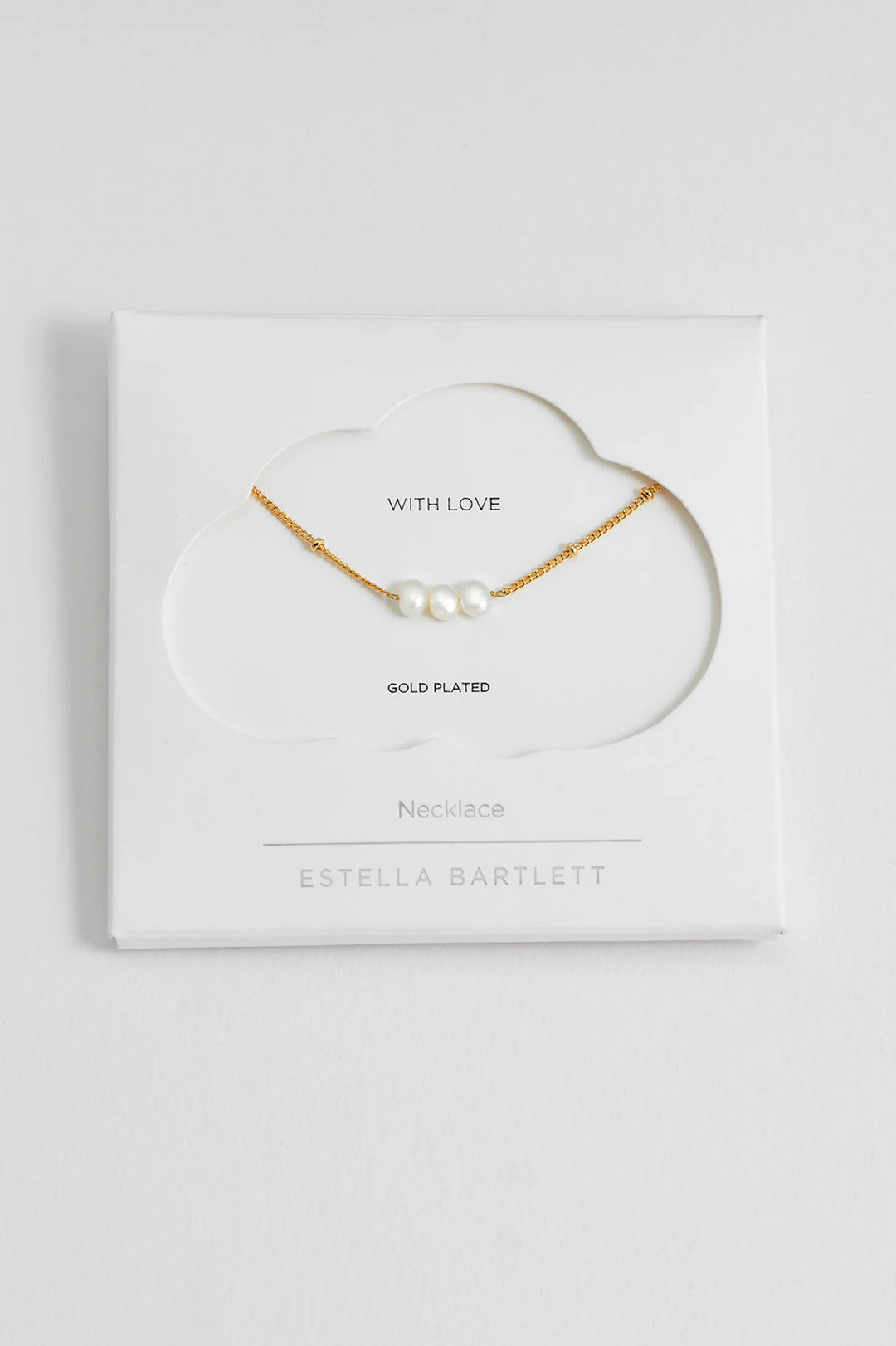 EBN6634G Beaded Chain and Pearl Necklace