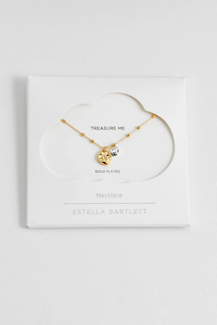 EBN6636G Triple Beaded Chain and Molton Pebbles
