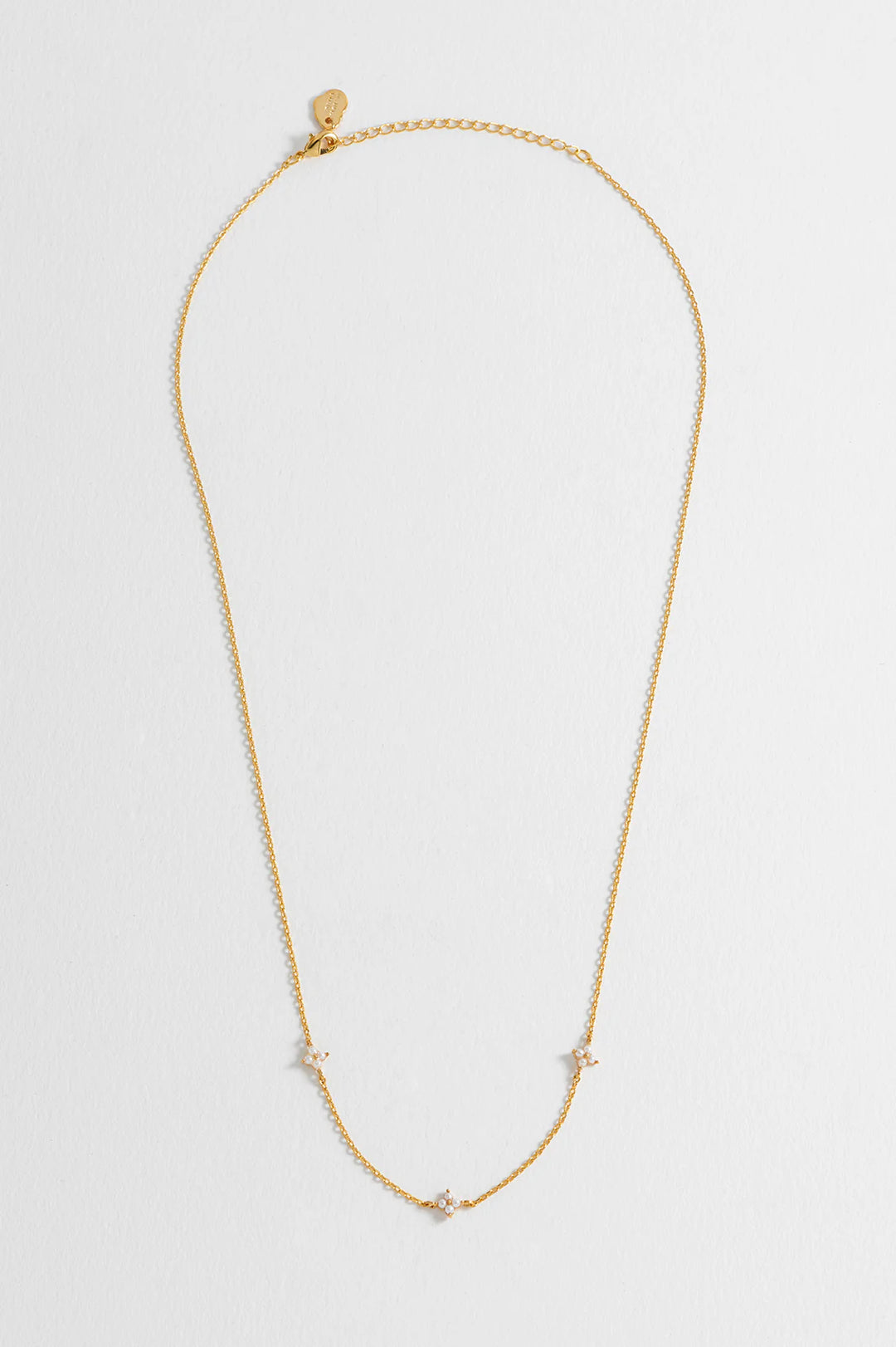 EBN6909G Pearl multi flower necklace