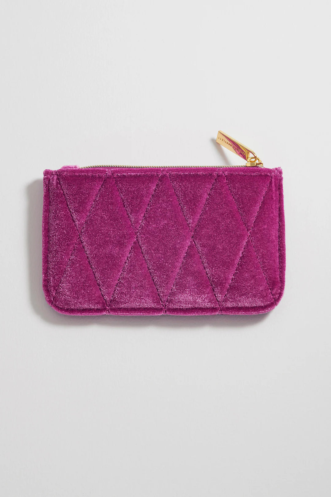 EBP6949 Quilted card purse pink velvet