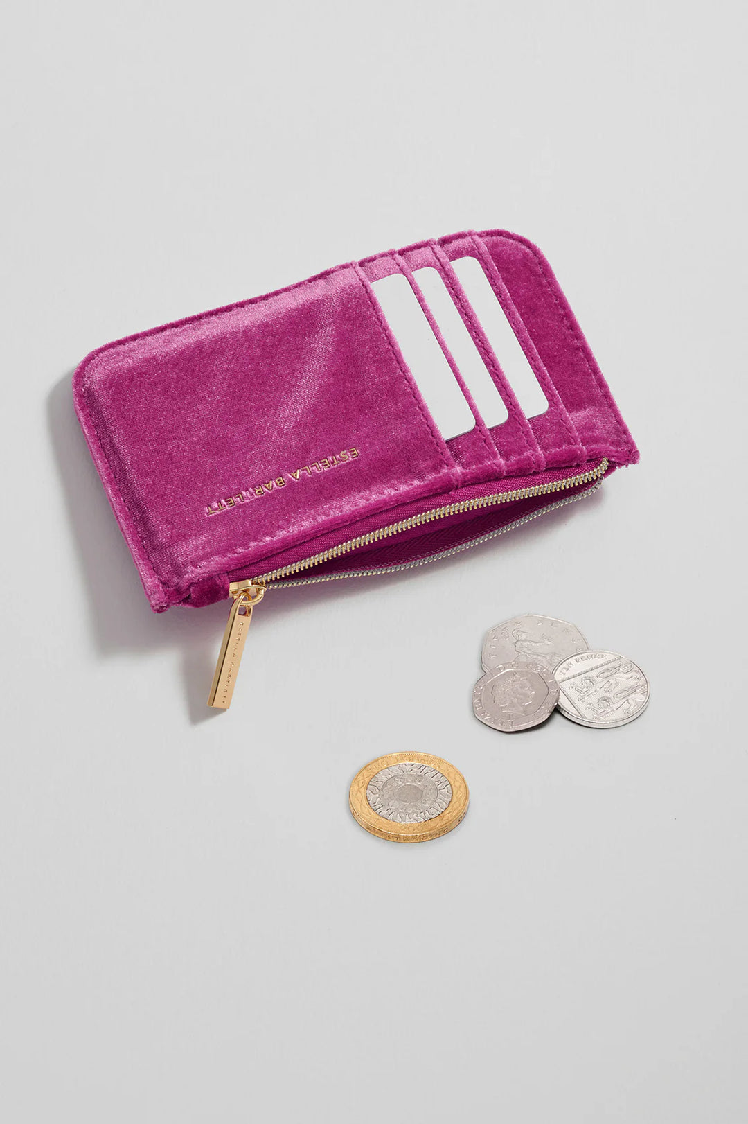 EBP6949 Quilted card purse pink velvet