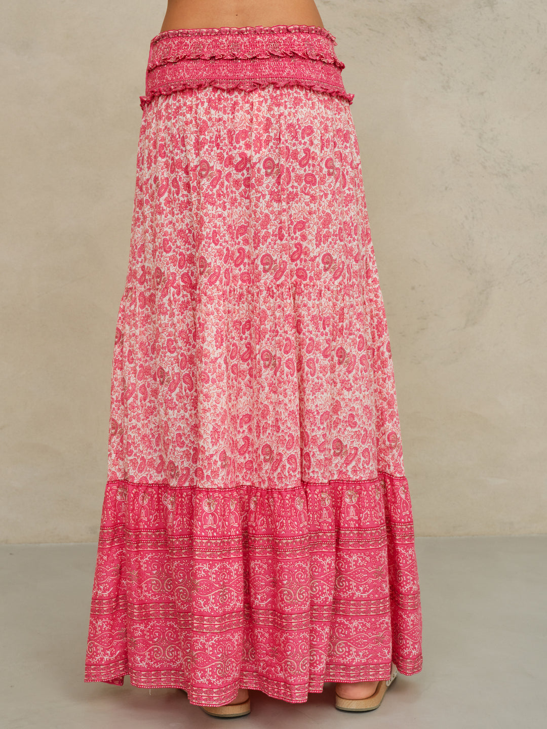 Esti Print Maxi Skirt - Pink